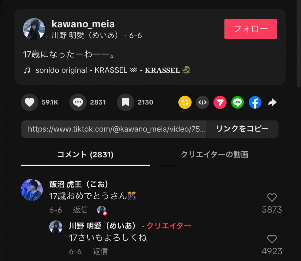 こおめいカップル