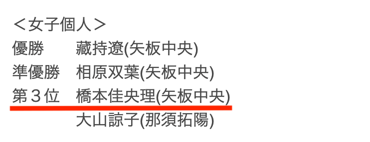 橋本佳央理 高校